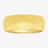 Mens 8MM 14K Gold Over Silver Wedding Band