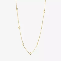 Yes, Please! (G-H, Si2-I1) Womens 1/4 CT. T.W. Lab Grown White Diamond Sterling Silver Round 18 Inch Pendant Necklace