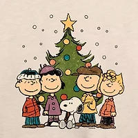 Womens Boat Neck Long Sleeve Regular Fit Peanuts Graphic T-Shirt