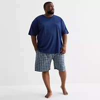 St. John's Bay Mens Crew Neck Short Sleeve Big and Tall Pajama Top