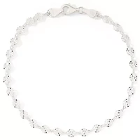 Sterling Silver Circle-Design Ankle Bracelet