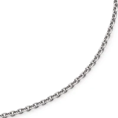 Made in Italy 16” Criss-Cross Sterling Silver Chain Necklace