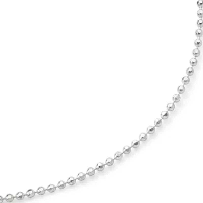 18” Diamond-Cut Bead Chain Sterling Silver
