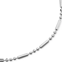 24” Bar & Bead Sterling Silver Chain