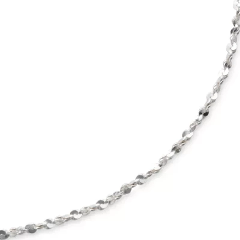 Made in Italy Sterling 18” 1mm Twisted Serpentine Chain