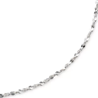 Made in Italy Sterling 18” 1mm Twisted Serpentine Chain