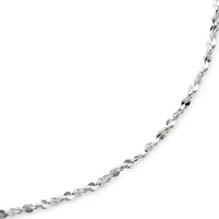 Made in Italy Sterling 18” 1mm Twisted Serpentine Chain