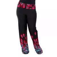 White Mark Womens Plus High Rise Wide Leg Palazzo Pant