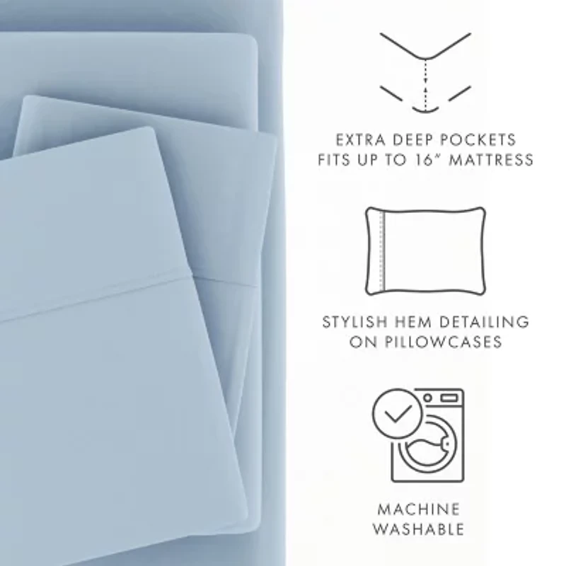 Casual Comfort™ Premium Ultra Soft Microfiber Wrinkle Free 4 Piece Sheet Set or 2 Pillowcases