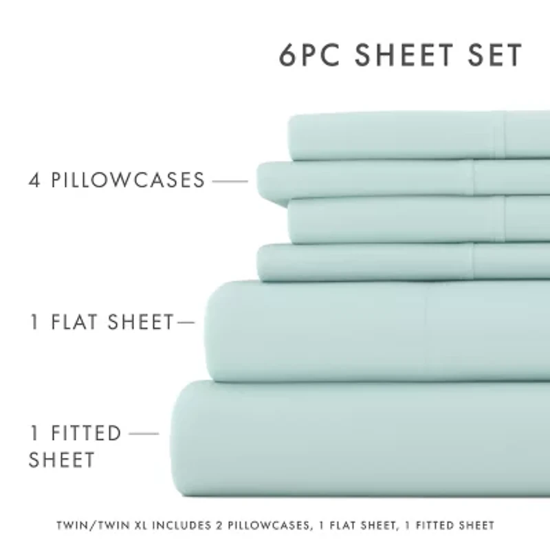 Casual Comfort™ Premium Ultra Soft Microfiber Wrinkle Free 6 Piece Sheet Set