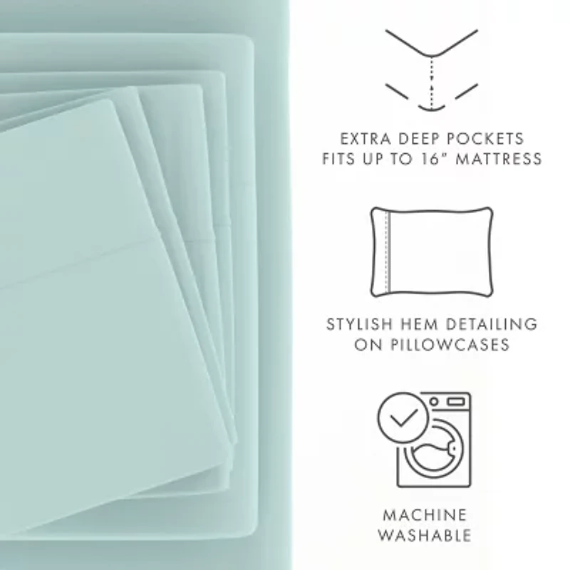 Casual Comfort™ Premium Ultra Soft Microfiber Wrinkle Free 6 Piece Sheet Set