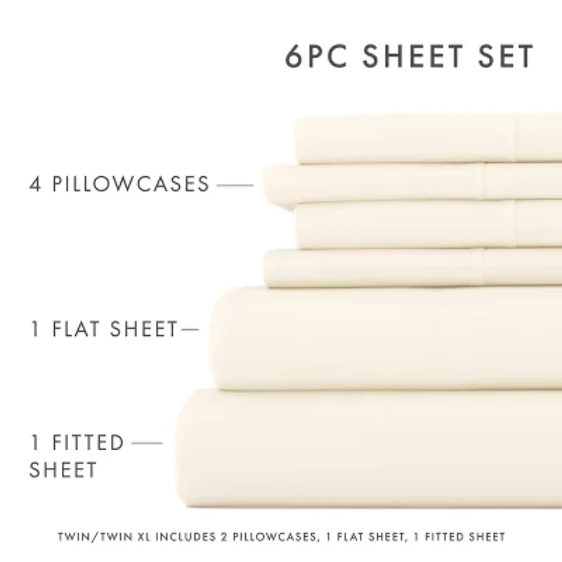 Casual Comfort™ Premium Ultra Soft Microfiber Wrinkle Free 6 Piece Sheet Set