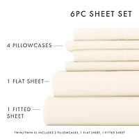 Casual Comfort™ Premium Ultra Soft Microfiber Wrinkle Free 6 Piece Sheet Set