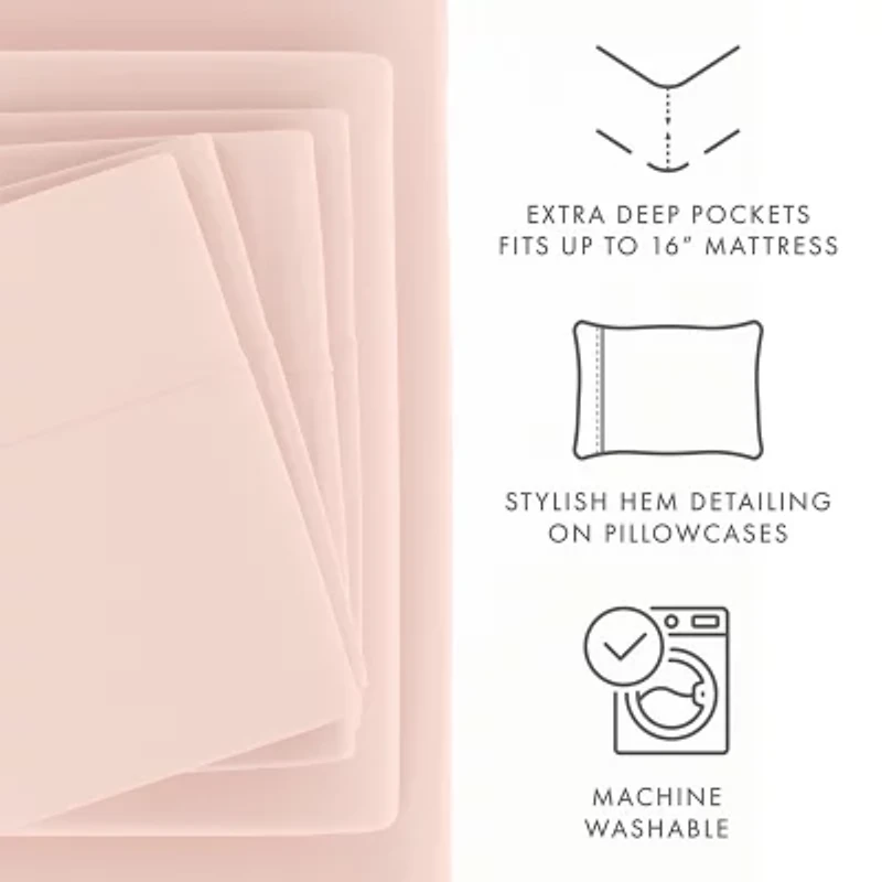 Casual Comfort™ Premium Ultra Soft Microfiber Wrinkle Free 6 Piece Sheet Set