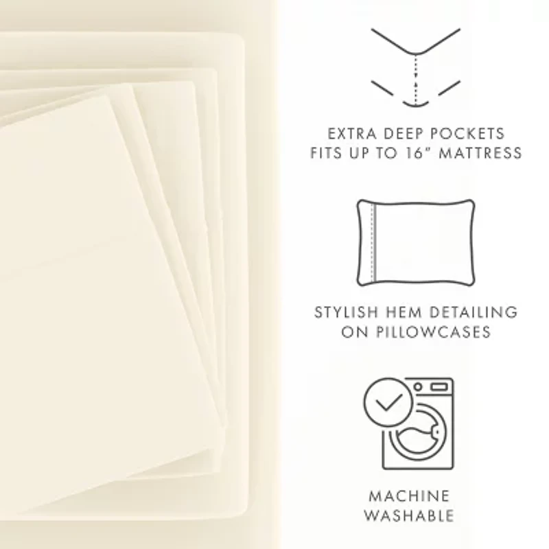 Casual Comfort™ Premium Ultra Soft Microfiber Wrinkle Free 6 Piece Sheet Set