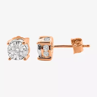 Tru Miracle 1 CT. T.W. Natural Diamond Round Stud Earrings 14K Gold