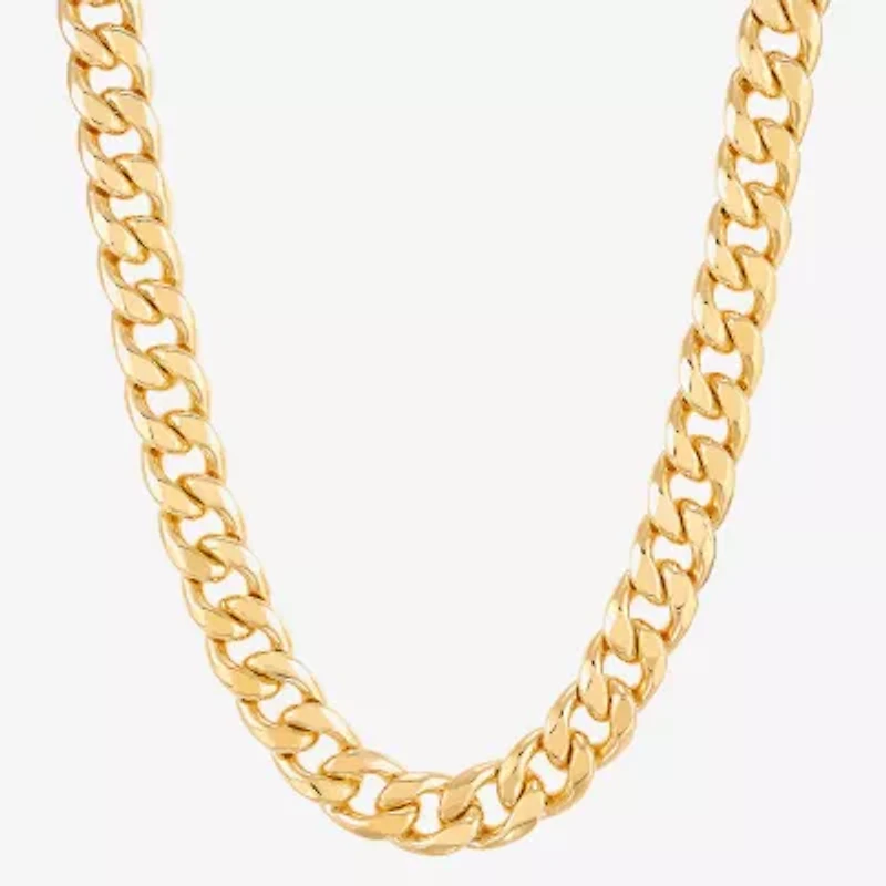 Mens 14K Gold 22 Inch Curb Chain Necklace