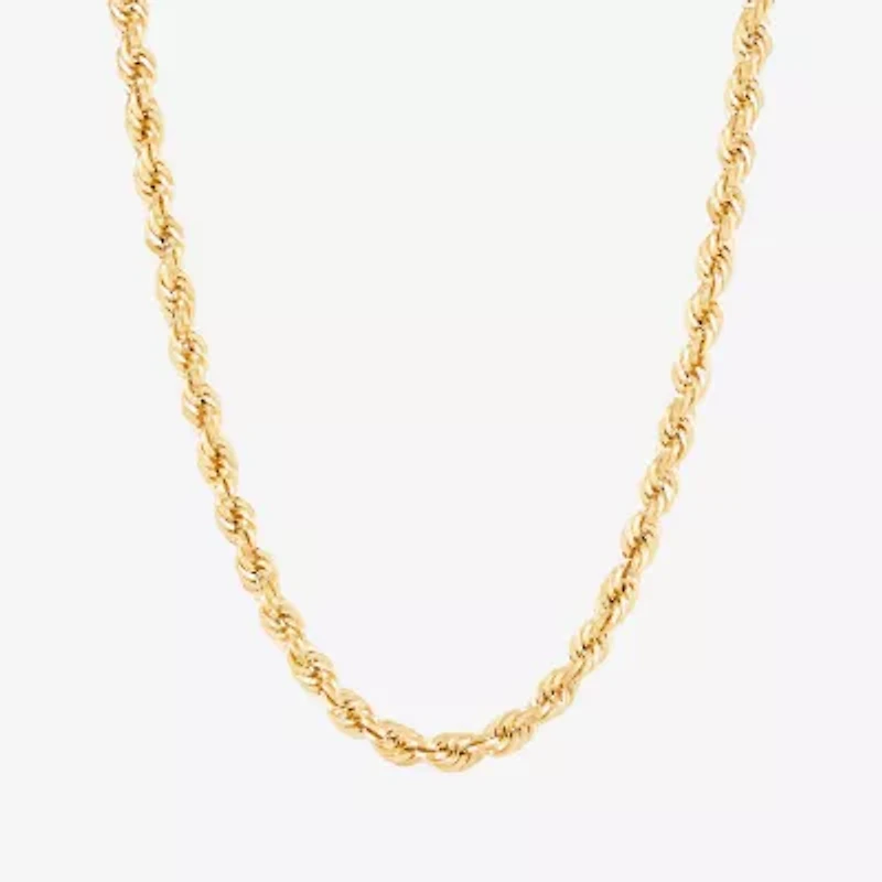 Unisex Adult 14K Gold 22 Inch Rope Chain Necklace