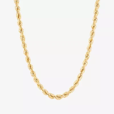 Unisex Adult 14K Gold 22 Inch Rope Chain Necklace
