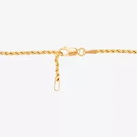 14K Gold 5 1/2 Inch Hollow Rope Chain Bracelet