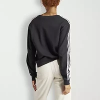 adidas Womens V Neck Long Sleeve Sweatshirt