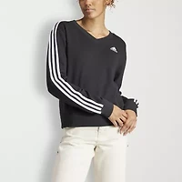 adidas Womens V Neck Long Sleeve Sweatshirt
