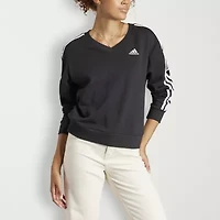 adidas Womens V Neck Long Sleeve Sweatshirt