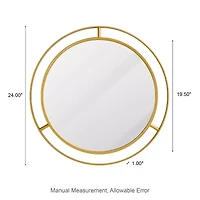 Glitzhome Deluxe Wall Mount Round Wall Mirror