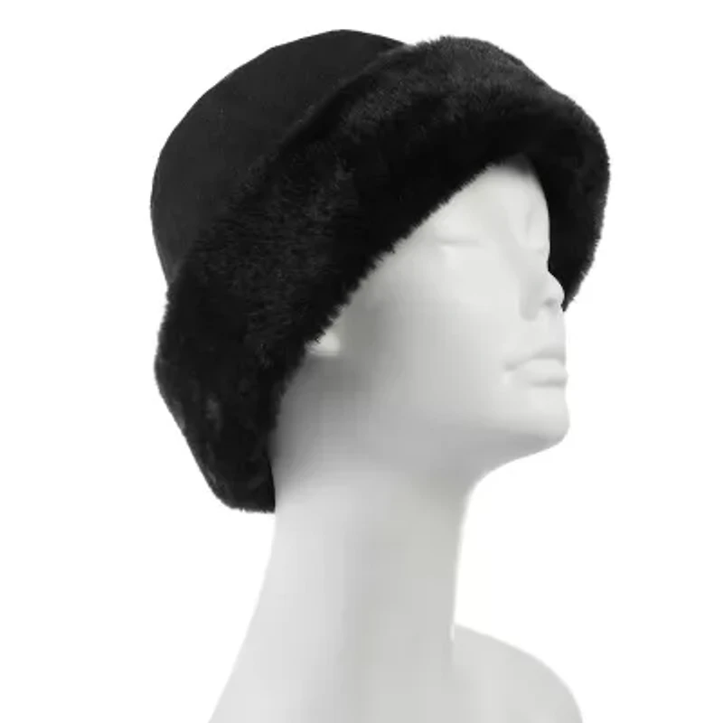 Isotoner Microsuede W/Fur Mens Beanie