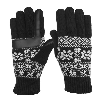 Isotoner Smartd/Smartouch Fairisle Knit Gloves