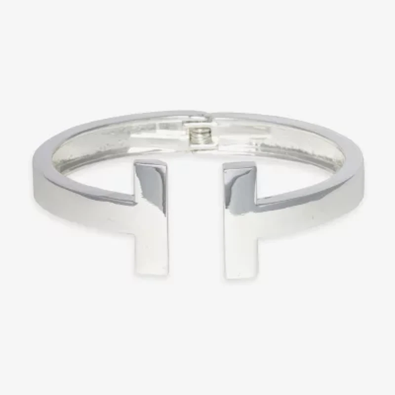 Bold Elements Silver Tone Womens Cuff Bracelet