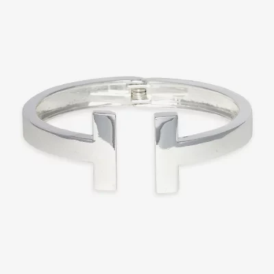 Bold Elements Silver Tone Womens Cuff Bracelet