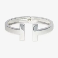 Bold Elements Silver Tone Womens Cuff Bracelet