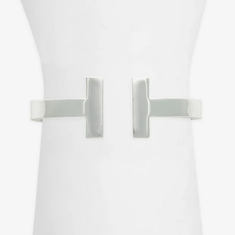 Bold Elements Silver Tone Womens Cuff Bracelet
