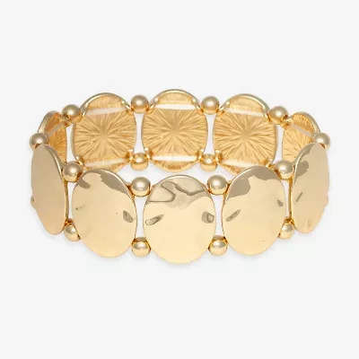 Bold Elements Gold Tone Womens Stretch Bracelet