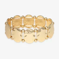 Bold Elements Gold Tone Womens Stretch Bracelet