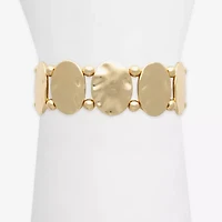 Bold Elements Gold Tone Womens Stretch Bracelet