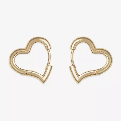 Mixit Womens Stainless Steel 20mm Heart Hypoallergenic Hoop Earrings