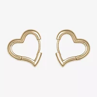 Mixit Womens Stainless Steel 20mm Heart Hypoallergenic Hoop Earrings