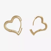 Mixit Womens Stainless Steel 20mm Heart Hypoallergenic Hoop Earrings