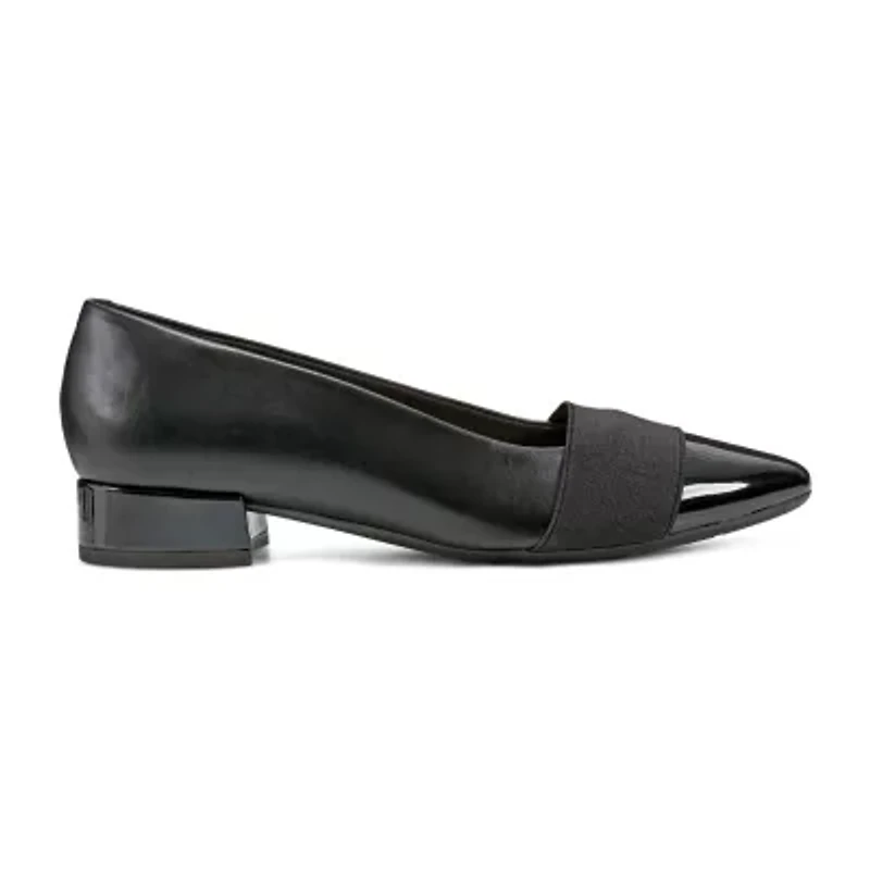 Easy Spirit Castle Womens Pointed Closed Toe Block Heel Pumps