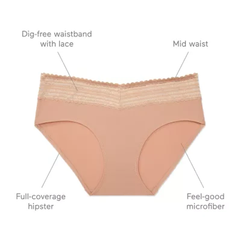 Warners® No Pinching, Problems® Dig-Free Comfort Waist with Lace Microfiber Hipster 5609J