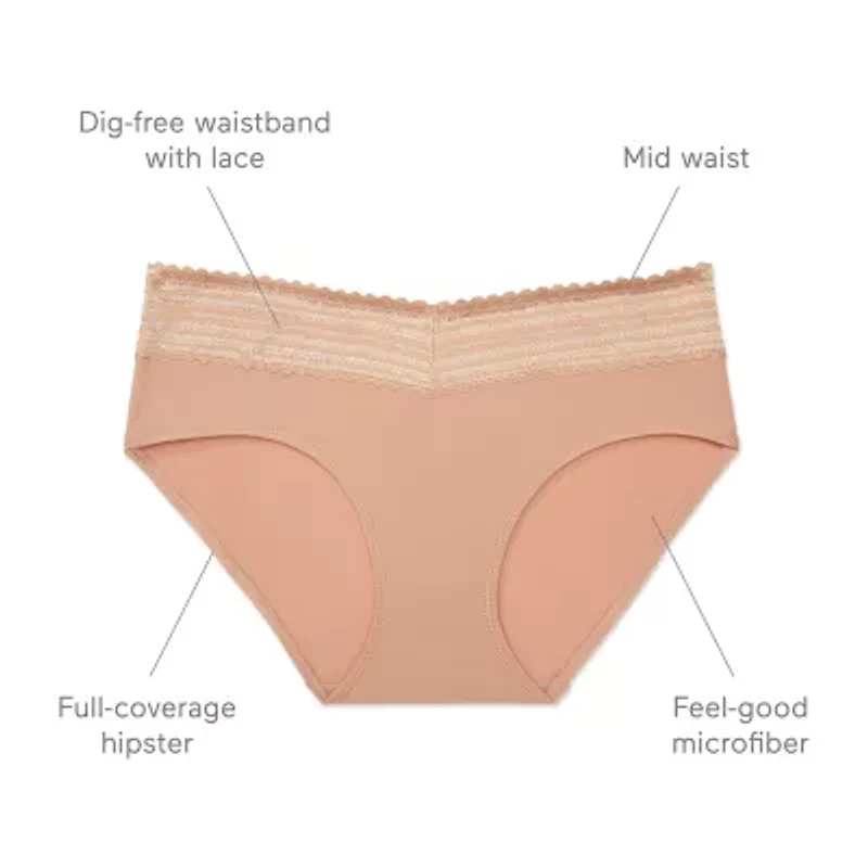 Warners® No Pinching, Problems® Dig-Free Comfort Waist with Lace Microfiber Hipster 5609J