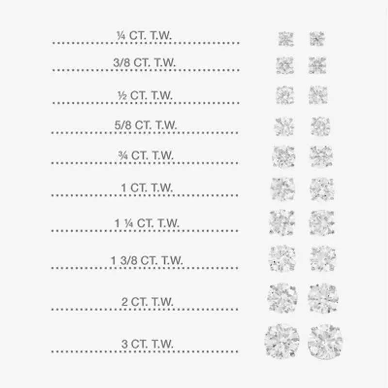 3/8 CT. T.W. Natural White Diamond 10K or 14K Gold Stud Earrings