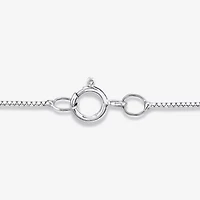 Womens 1/10 CT. Natural White Diamond 14K White Gold 18 Inch Pendant Necklace