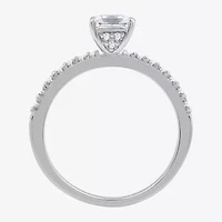 I Said Yes (G / Si1-Si2) Womens 1 CT. T.W. Lab Grown White Diamond Sterling Silver Side Stone Engagement Ring