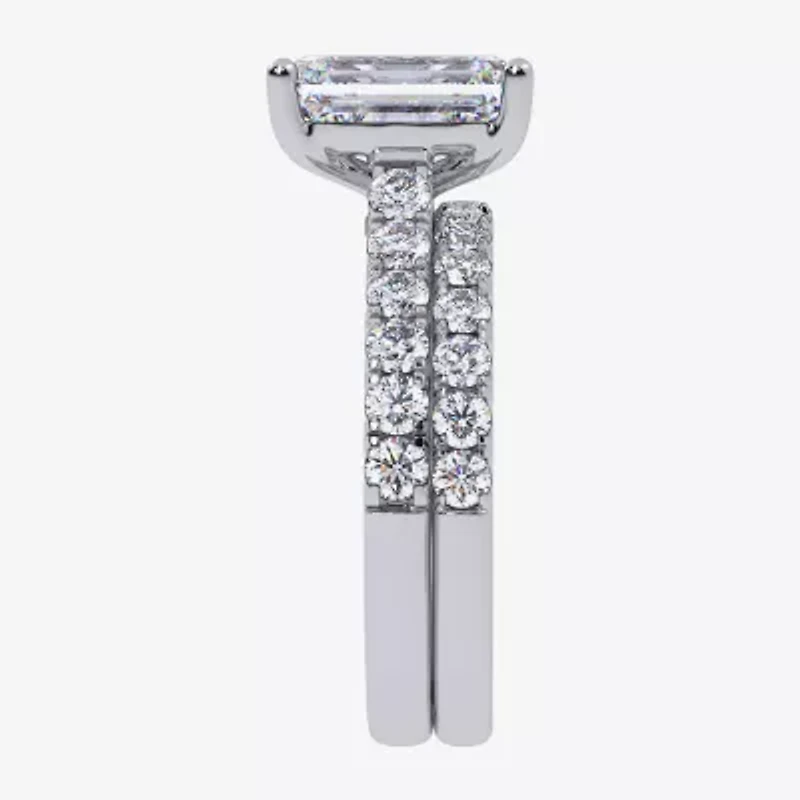 (G-H / Si1-Si2) Womens 4 CT. T.W. Lab Grown White Diamond 14K Gold Bridal Set