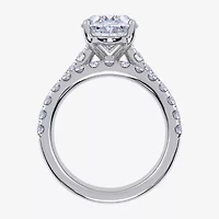 (G-H / Si1-Si2) Womens 4 CT. T.W. Lab Grown White Diamond 14K Gold Oval Side Stone Bridal Set
