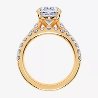 (G-H / Si1-Si2) Womens 4 CT. T.W. Lab Grown White Diamond 14K Gold Oval Bridal Set