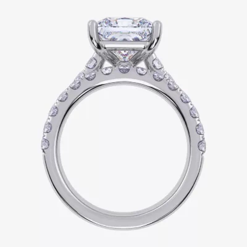 (G-H / Si1-Si2) Womens 4 CT. T.W. Lab Grown White Diamond 14K Gold Side Stone Bridal Set